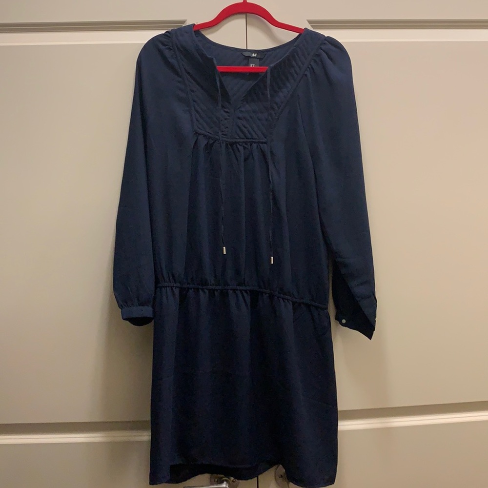 Unworn H&M Navy Blue Dress Size 14